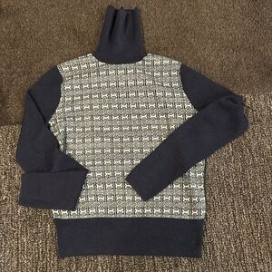 Tory Burch wool blend sweater with link print -small